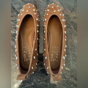Naturalizer Brown Suede Flats with Studs